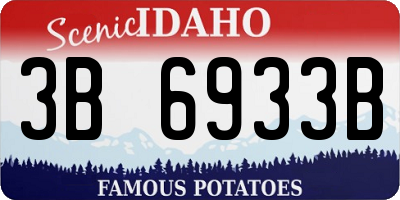 ID license plate 3B6933B