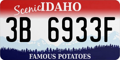 ID license plate 3B6933F