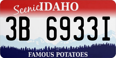 ID license plate 3B6933I