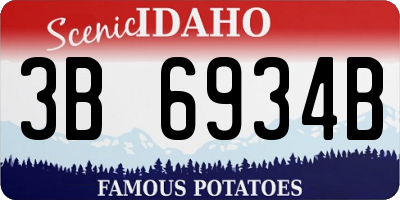 ID license plate 3B6934B