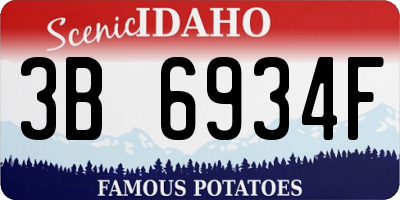 ID license plate 3B6934F