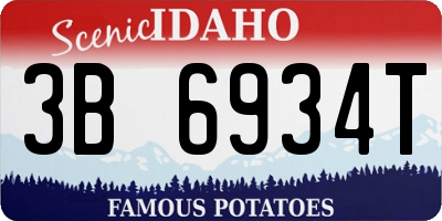 ID license plate 3B6934T