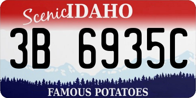 ID license plate 3B6935C
