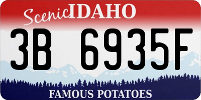 ID license plate 3B6935F