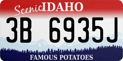 ID license plate 3B6935J