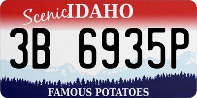 ID license plate 3B6935P