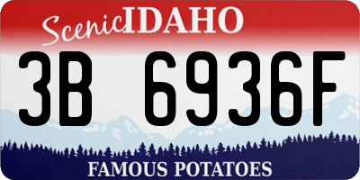 ID license plate 3B6936F