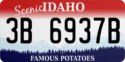 ID license plate 3B6937B
