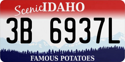 ID license plate 3B6937L