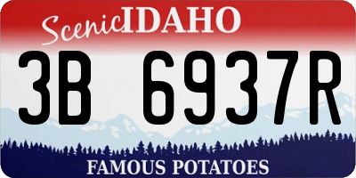 ID license plate 3B6937R