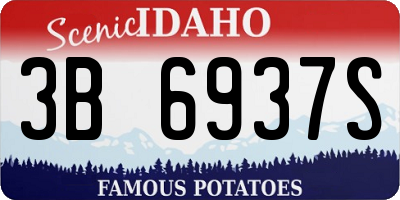 ID license plate 3B6937S