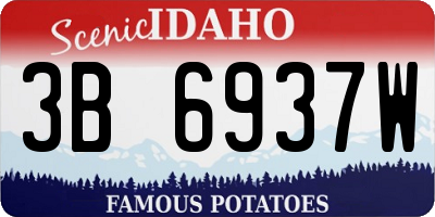ID license plate 3B6937W