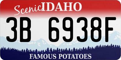 ID license plate 3B6938F