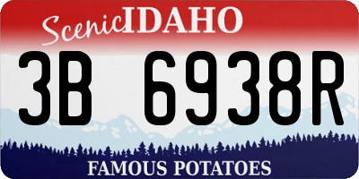 ID license plate 3B6938R