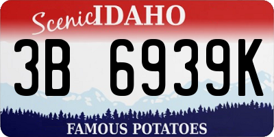 ID license plate 3B6939K