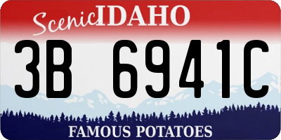 ID license plate 3B6941C