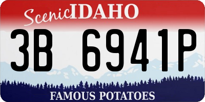 ID license plate 3B6941P