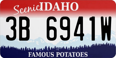 ID license plate 3B6941W