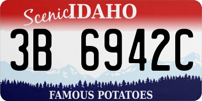 ID license plate 3B6942C