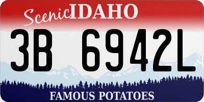 ID license plate 3B6942L