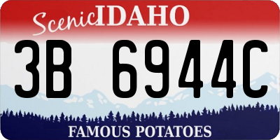 ID license plate 3B6944C