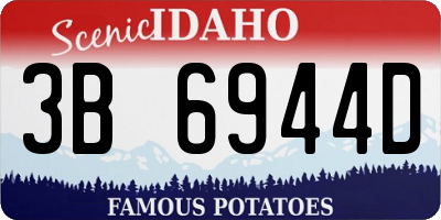 ID license plate 3B6944D
