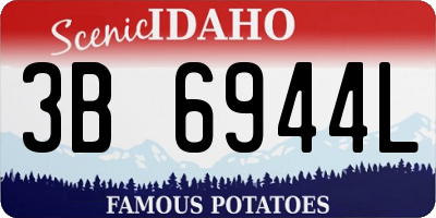 ID license plate 3B6944L