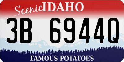 ID license plate 3B6944Q