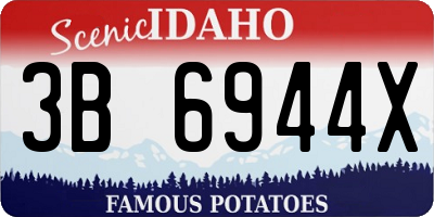 ID license plate 3B6944X