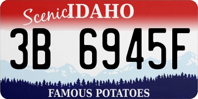 ID license plate 3B6945F