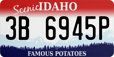 ID license plate 3B6945P