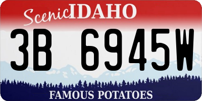ID license plate 3B6945W