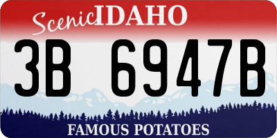 ID license plate 3B6947B