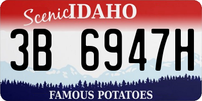 ID license plate 3B6947H