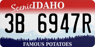 ID license plate 3B6947R
