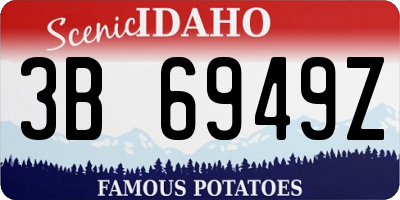 ID license plate 3B6949Z