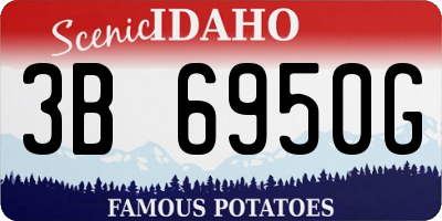 ID license plate 3B6950G