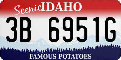 ID license plate 3B6951G