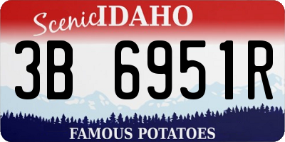 ID license plate 3B6951R