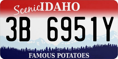 ID license plate 3B6951Y