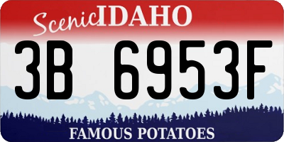 ID license plate 3B6953F