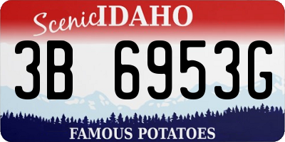 ID license plate 3B6953G