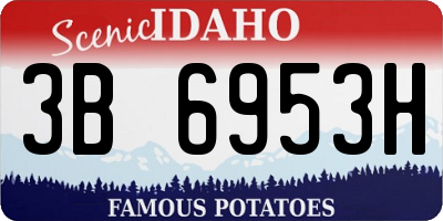 ID license plate 3B6953H