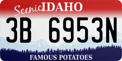 ID license plate 3B6953N