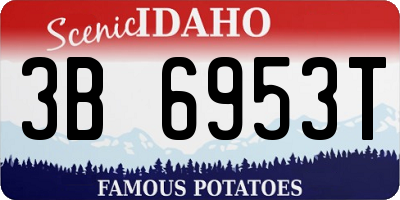 ID license plate 3B6953T