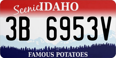 ID license plate 3B6953V