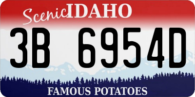 ID license plate 3B6954D