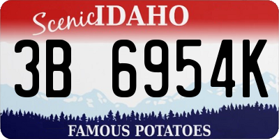 ID license plate 3B6954K