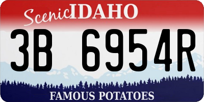 ID license plate 3B6954R