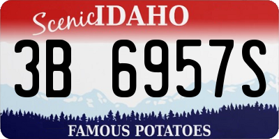ID license plate 3B6957S